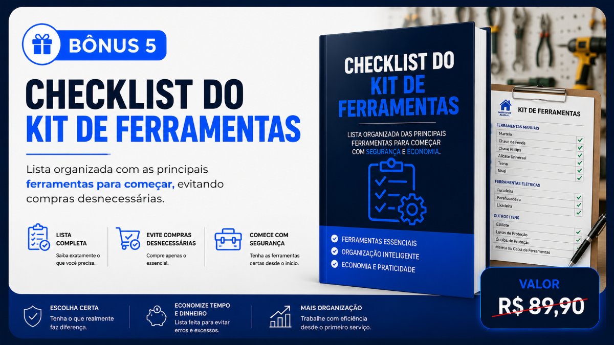 Bônus 5 - Checklist do Kit de Ferramentas
